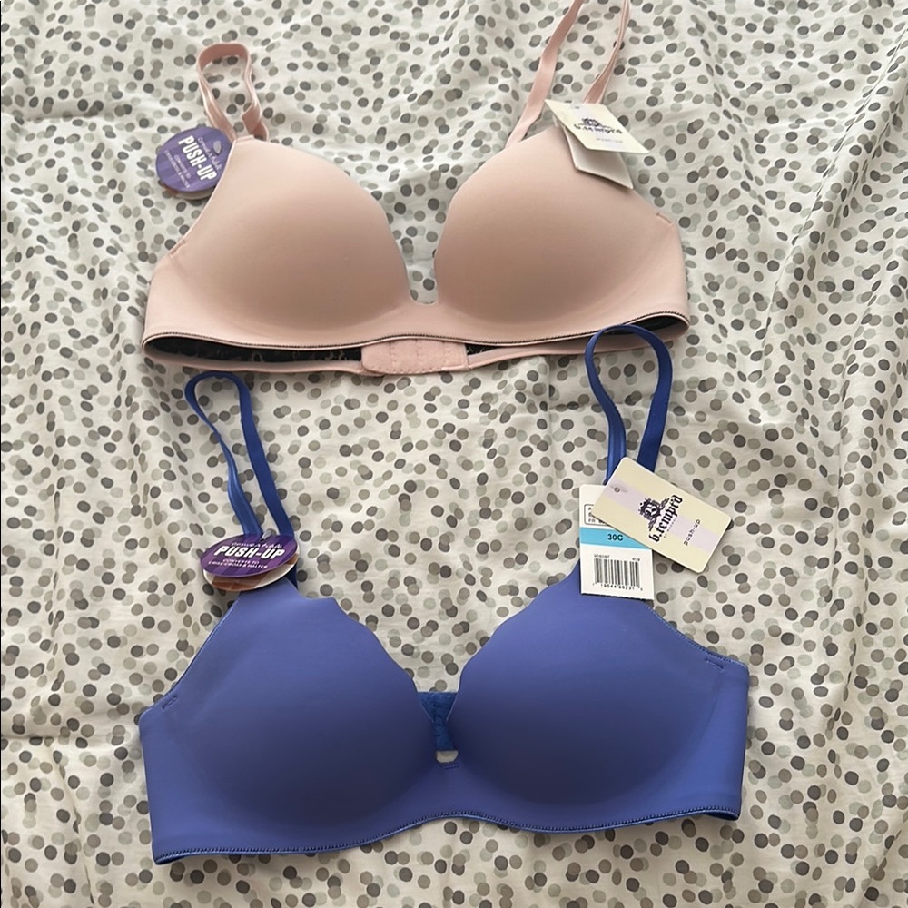 B’tempt’d by Wacoal Blush and Periwinkle Bras